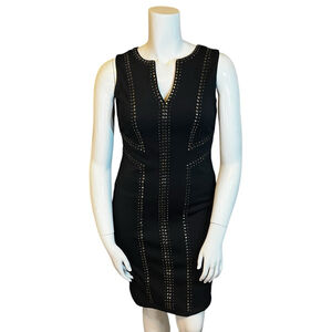 Cartise Black Studded Bodycon Dress, 6-8